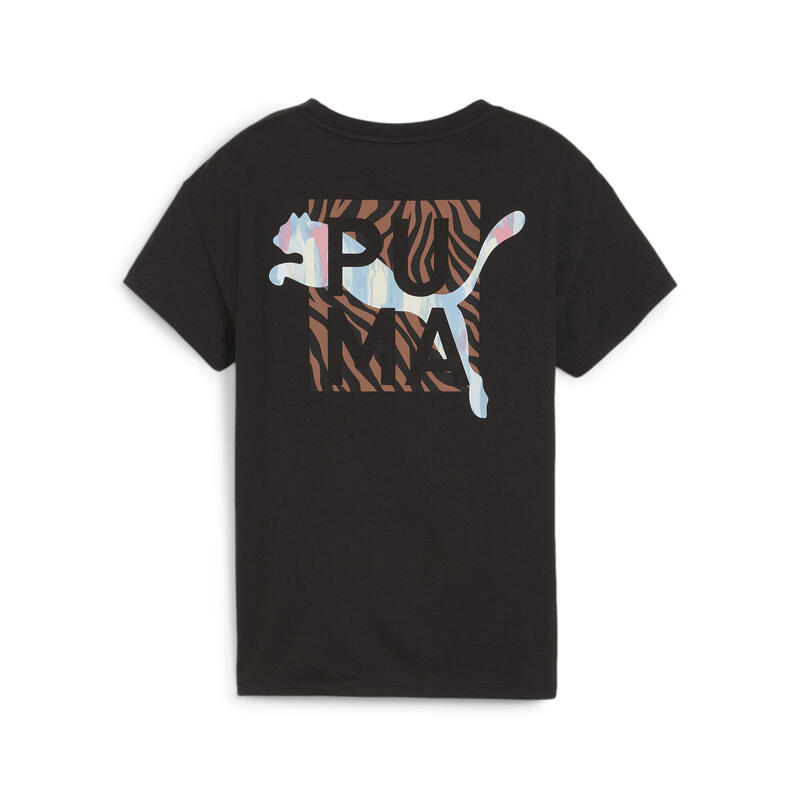 ANIMAL REMIX Boyfriend T-shirt voor meisjes PUMA Black