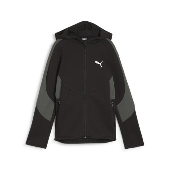 Felpa con cappuccio e zip integrale EVOSTRIPE da ragazzi PUMA Black