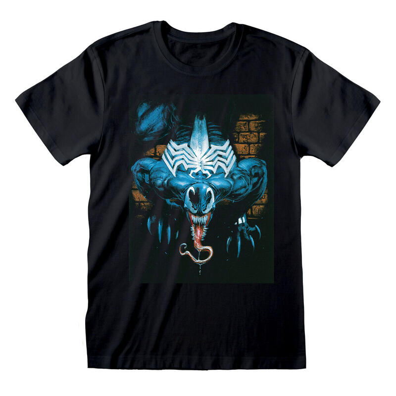 Camiseta de Manga Corta Marvel Wall Lurker Negro