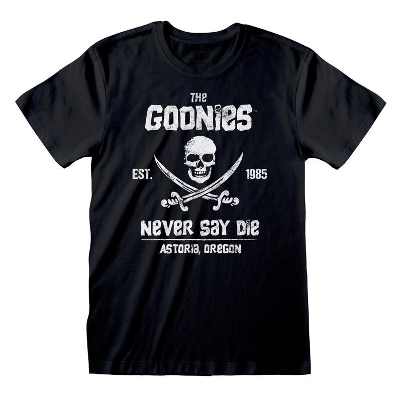 Camiseta de Manga Corta The Goonies Never Say Die Negro