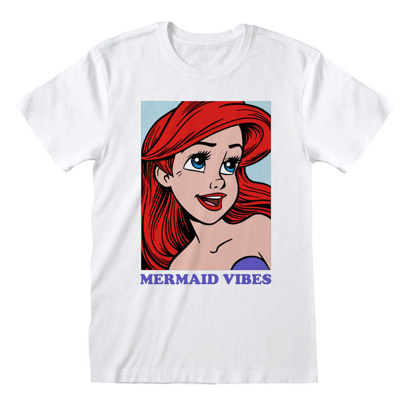 Camiseta de Manga Corta The Little Mermaid Mermaid Vibes Blanco