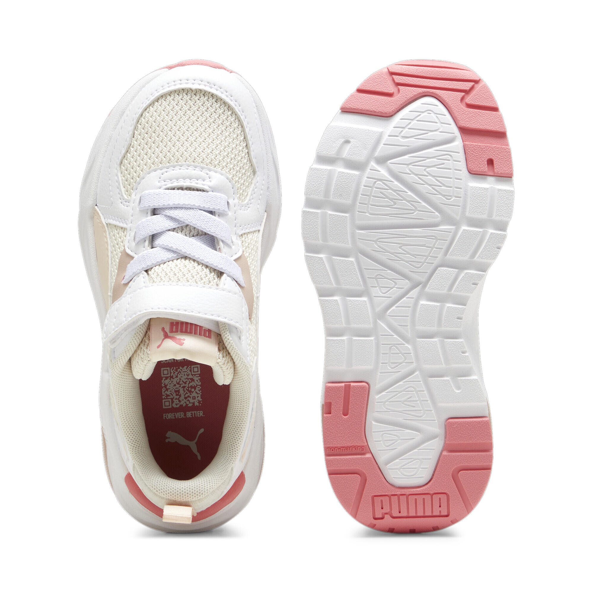 Sneaker Trinity Lite da bambini PUMA Sugared Almond Rosebay White Beige Pink 4/6