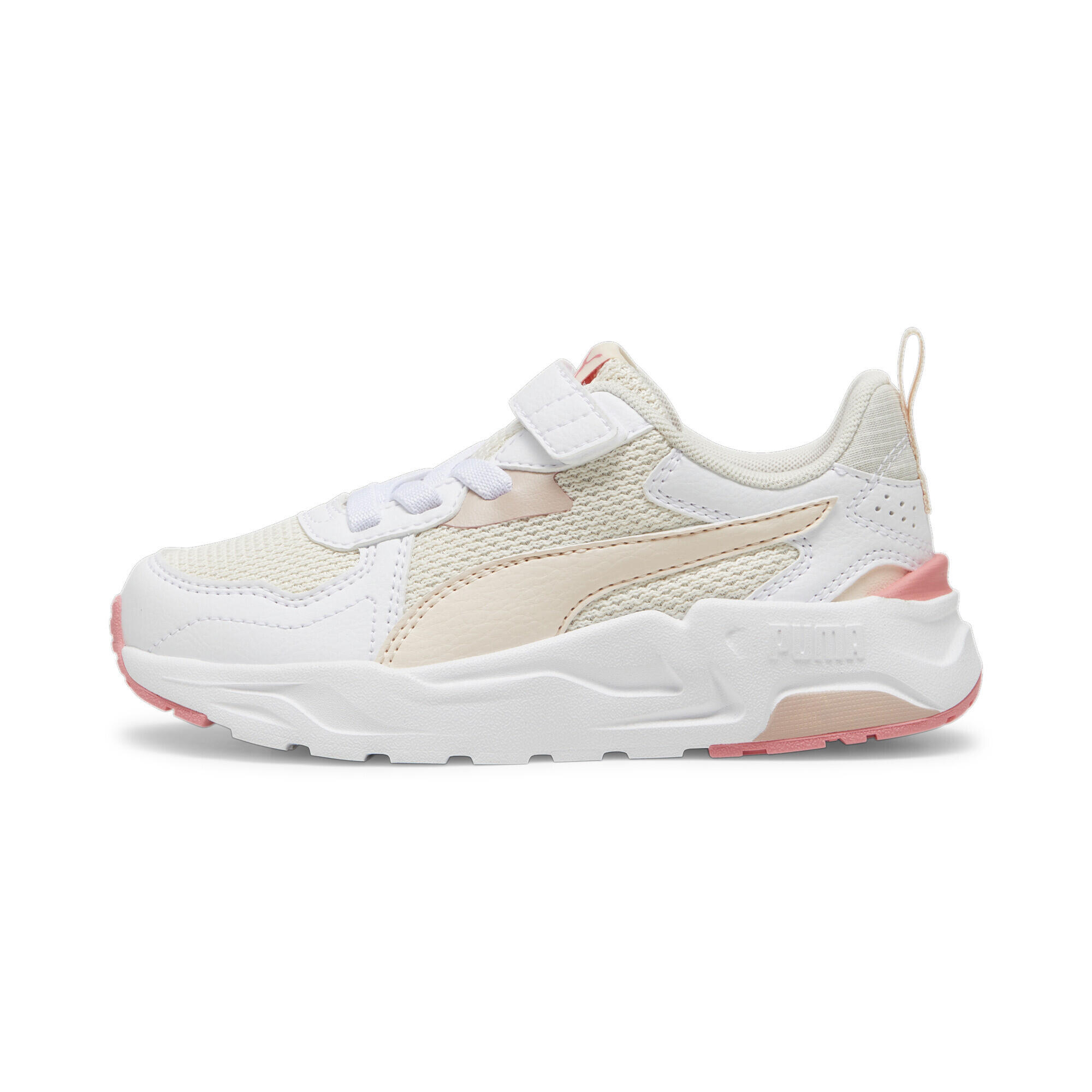 Sneaker Trinity Lite da bambini PUMA Sugared Almond Rosebay White Beige Pink 3/6