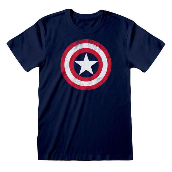 Camiseta de Manga Corta Capitán América Captain America Shield Azul