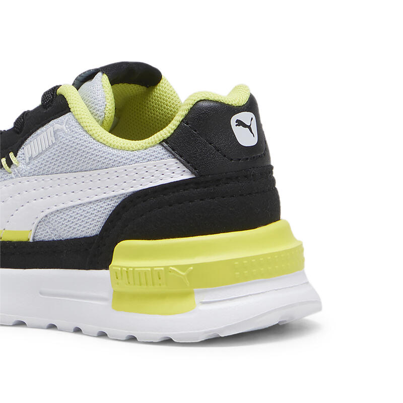 Graviton AC Sneakers Kinder PUMA Silver Mist White Black Lime Sheen Gray