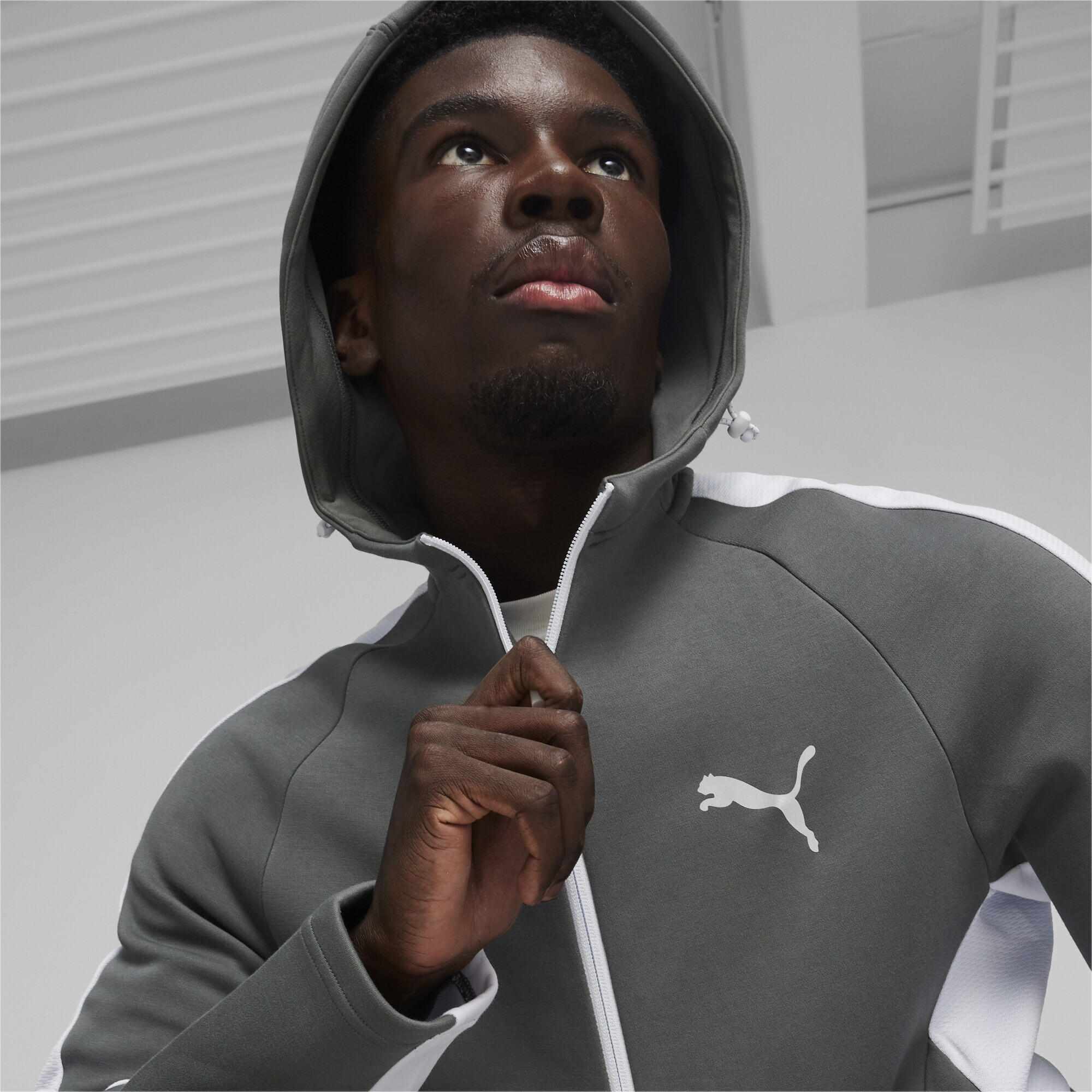 Veste zippée à capuche EVOSTRIPE PUMA Mineral Gray 4/7