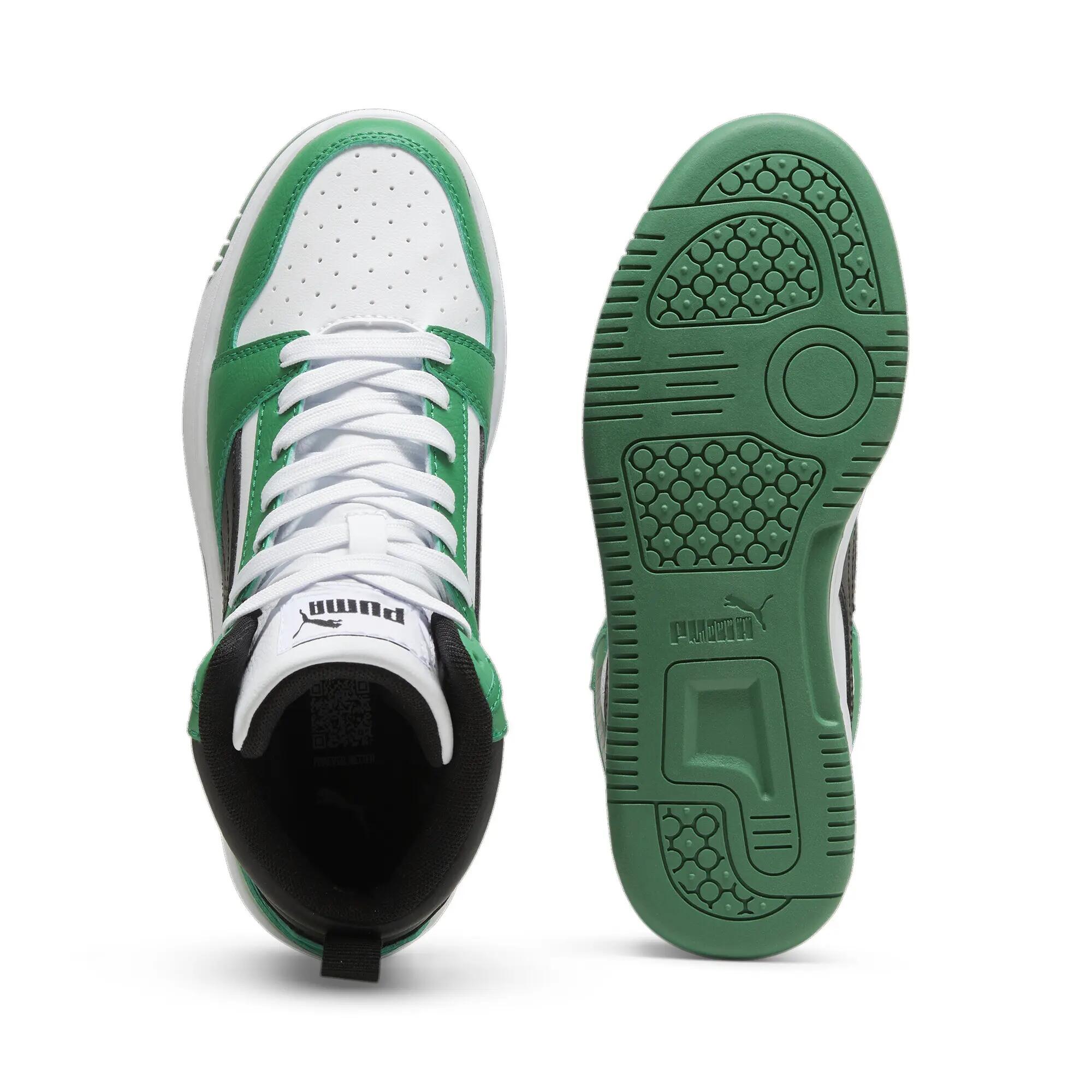 Baskets mi-hautes Rebound V6 Enfant et Adolescent PUMA White Archive Green Black 4/6