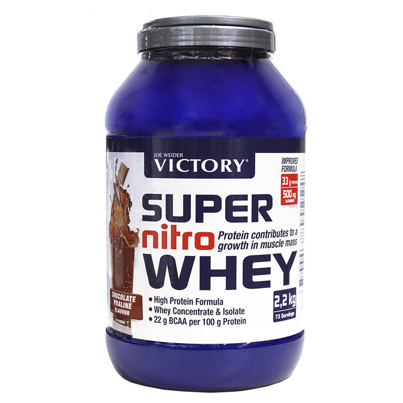 Weider Victory Super nitro whey avellana 2200 gr chocolatepraliné 22