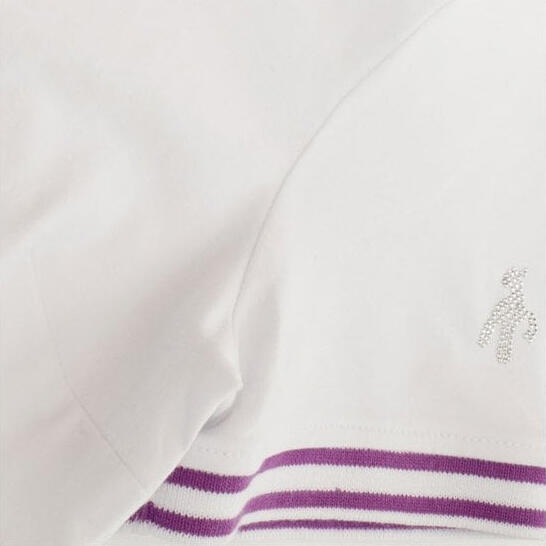 Green Lamb ELLA CLUB POLO - WHITE/VIOLET 4/4