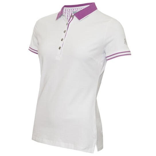 Green Lamb ELLA CLUB POLO - WHITE/VIOLET 1/4
