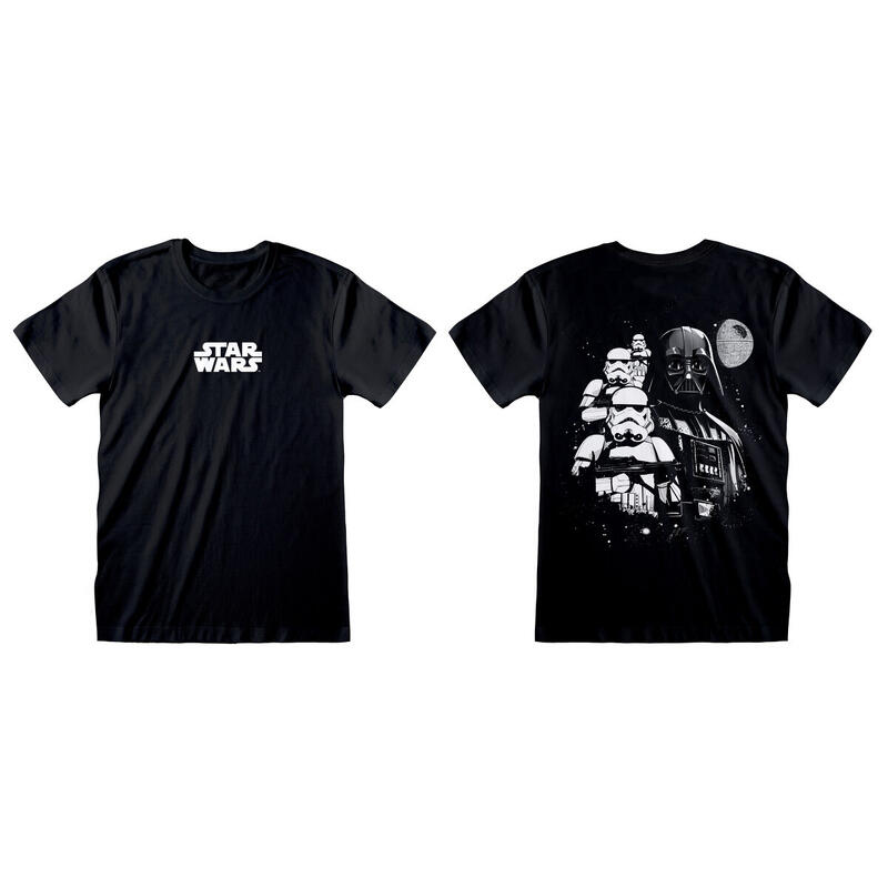 Camiseta de Manga Corta Star Wars Collage Negro