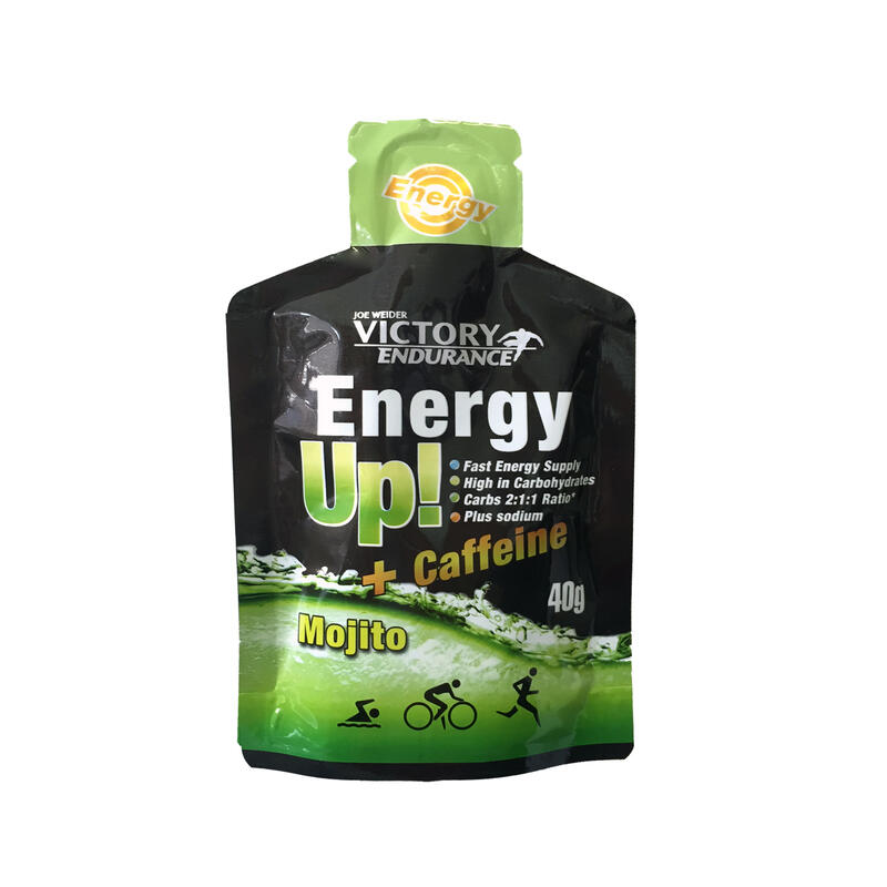 Victory Endurance Energy Up Gel con cafeína 24 geles x 40g Sabor Mojito.