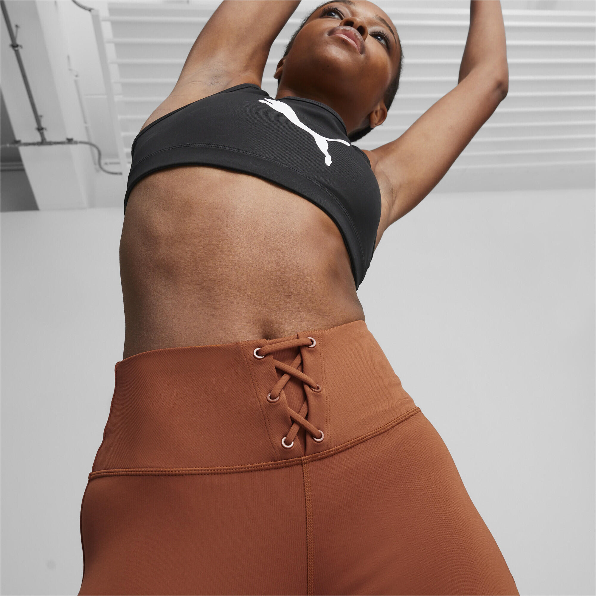 PANTALONI ADERENTI DA TRAINING CLOUDSPUN A COSTE DA DONNA PUMA Teak Brown 3/7