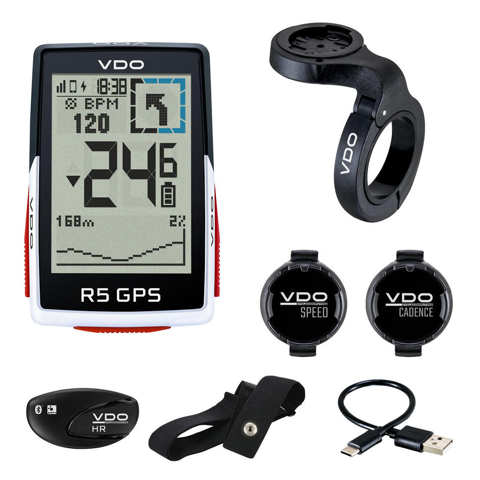 Komputer Rowerowy R5 Gps Zestaw Do Montażu Górnego Hr+