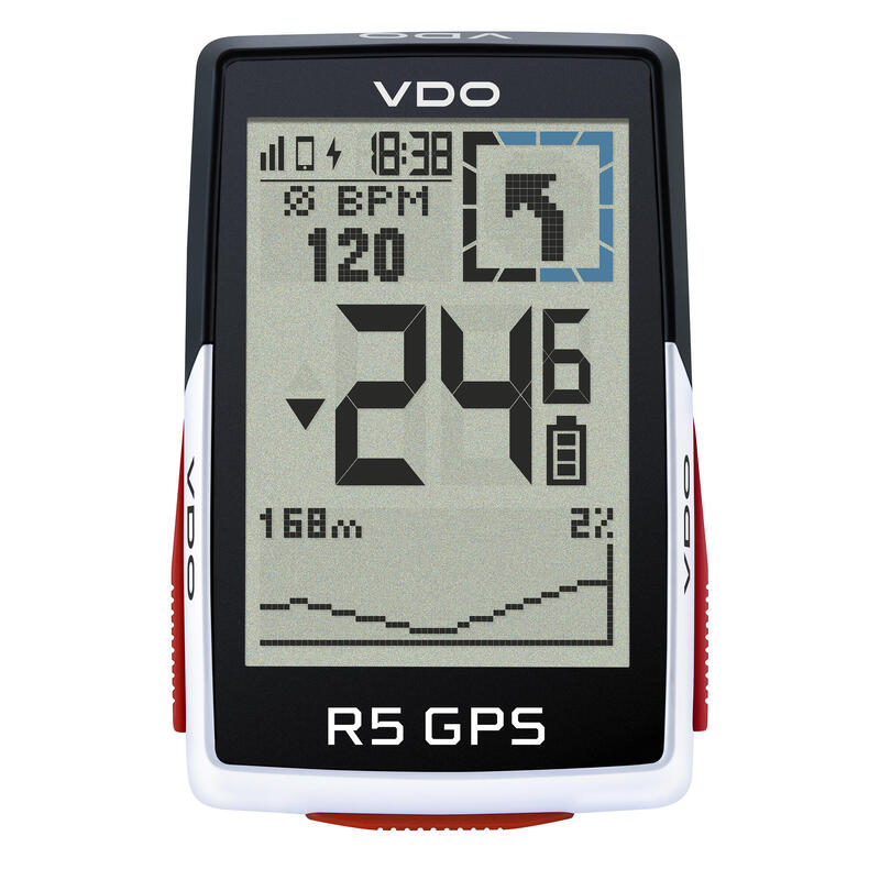 Compteur de vélo R5 GPS Top Mount Set HR +
