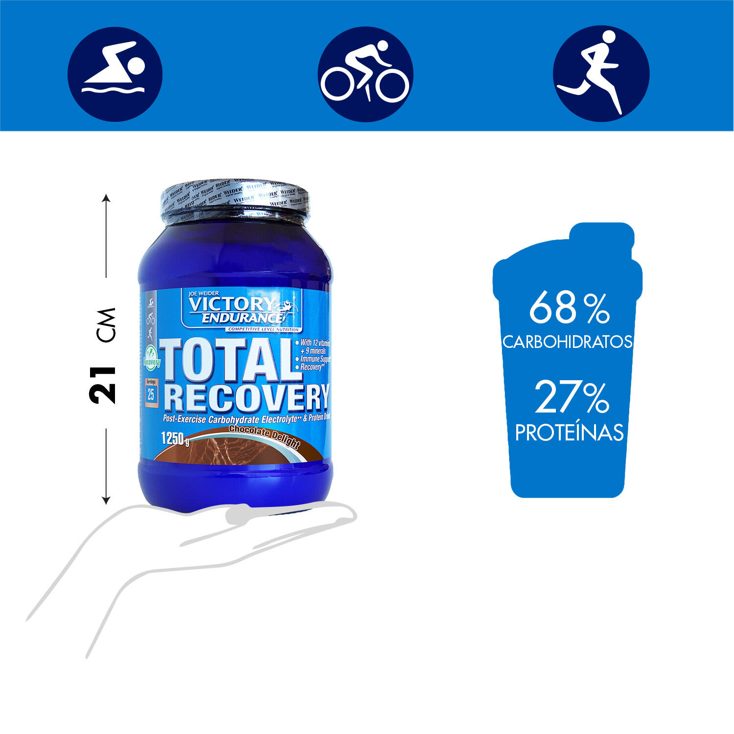 Total Recovery - 1250 g Chocolade Victory Endurance 3/6
