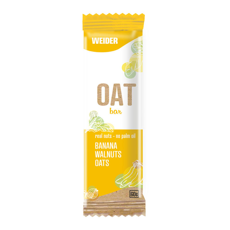 Weider OAT BAR Sabor Banana-Nueces 20x60g