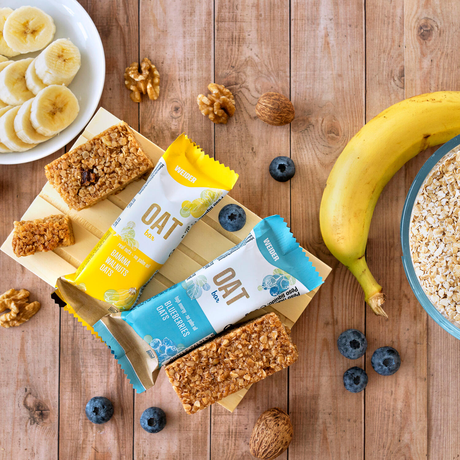 Weider OAT BAR Sabor Banana-Nueces 20x60g 4/5