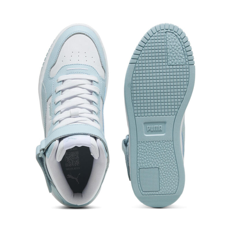 Carina Street halfhoge sneakers voor dames PUMA White Turquoise Surf Blue