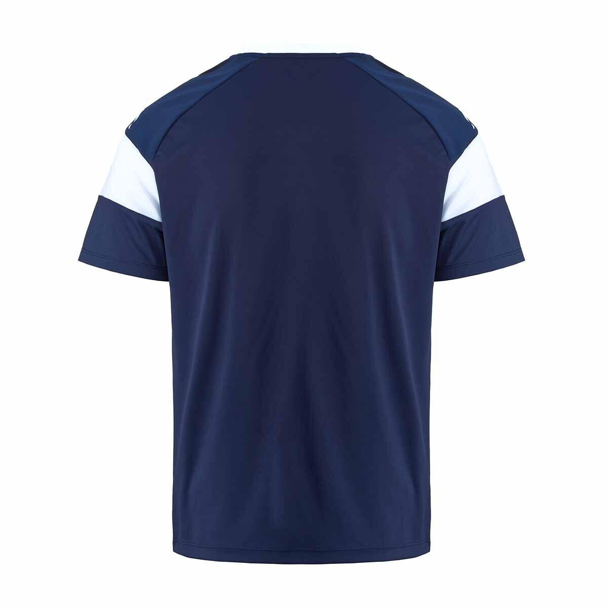 T-shirt da bambino in poliestere blu da calcio 4/5