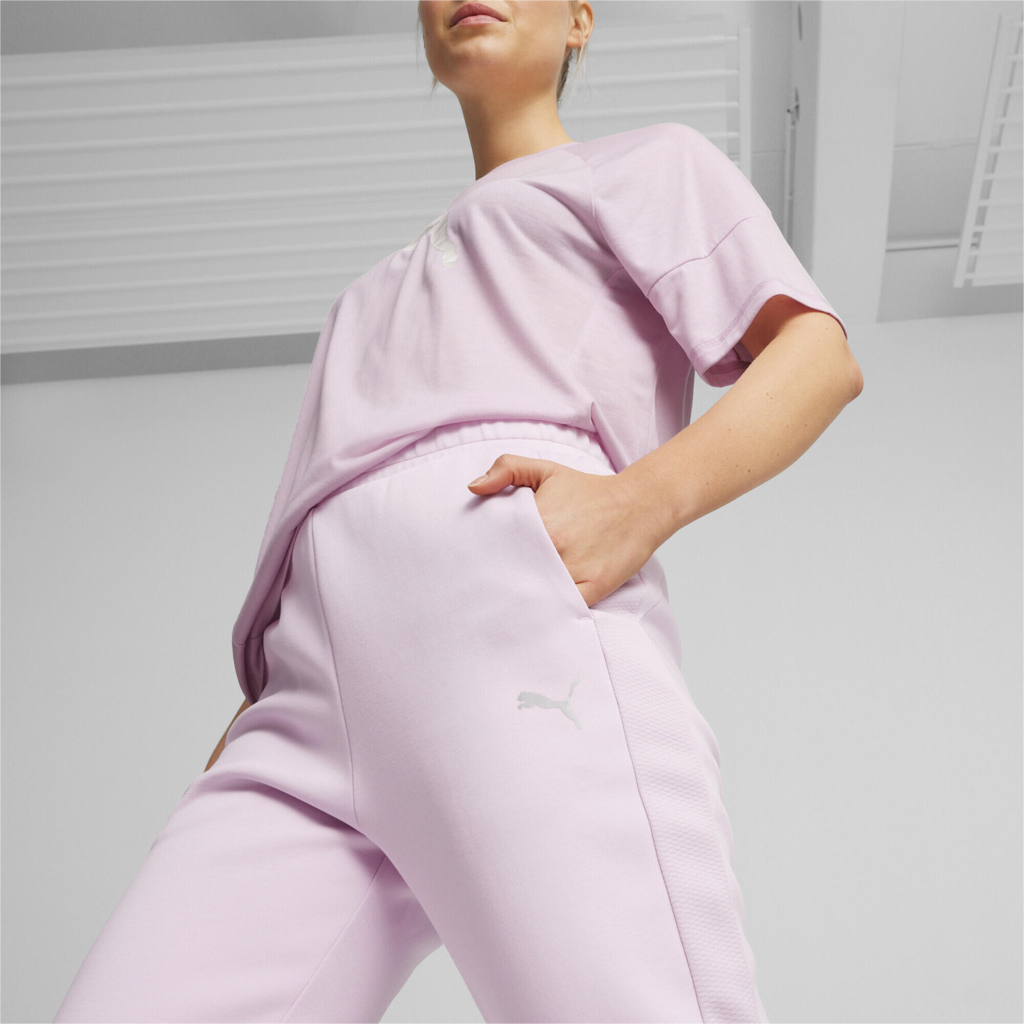 Pantalon de survêtement à taille haute EVOSTRIPE Femme PUMA Grape Mist Purple 4/6
