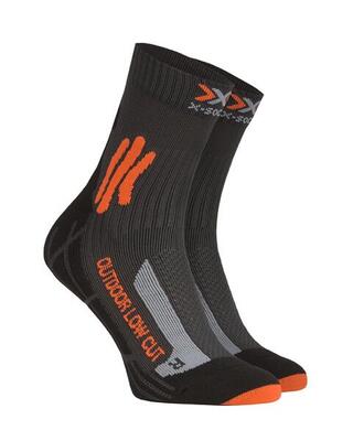 Wandelsokken outdoor low polyamide oranje maat 39/41