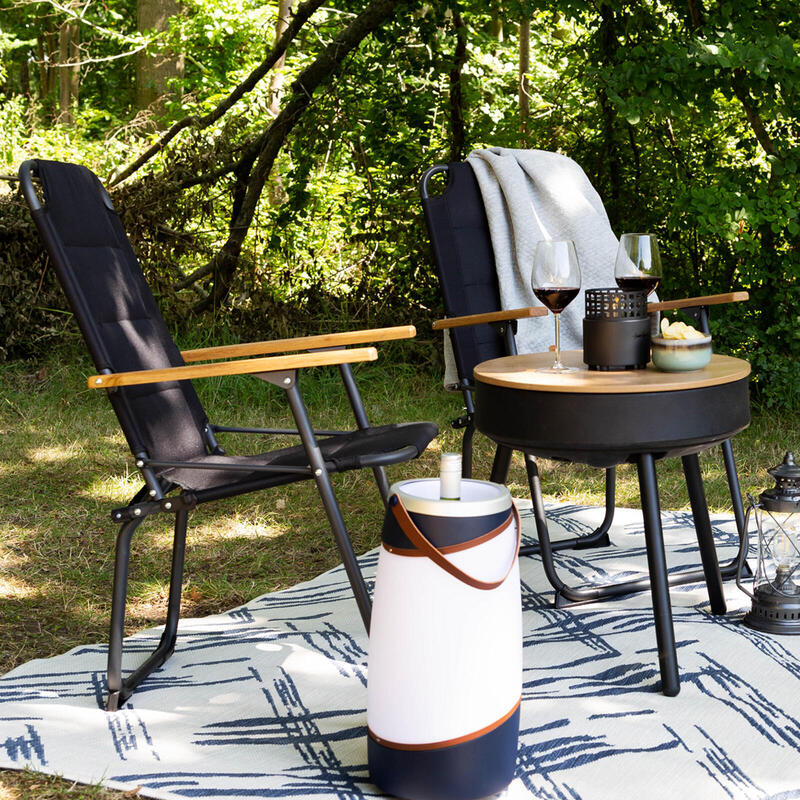 Chaise de camping Ocana 3D jardin pliante Alu bois