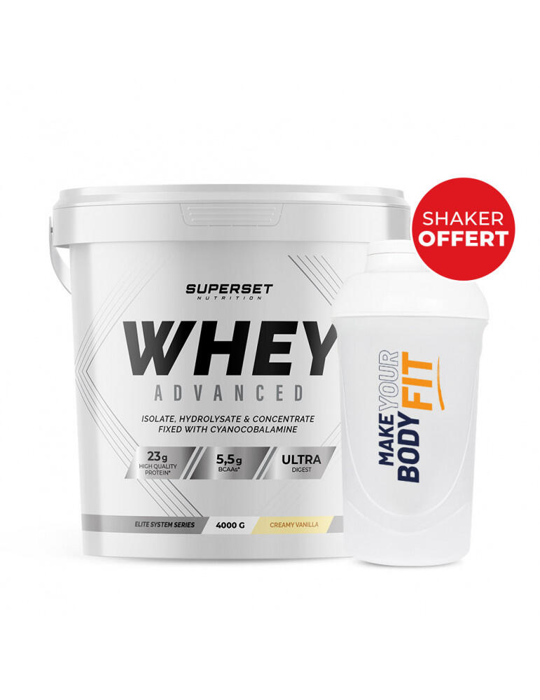 Whey Protéine | 100% Whey Proteine Advanced (4kg) Chocolat - Shaker Offert 5/5