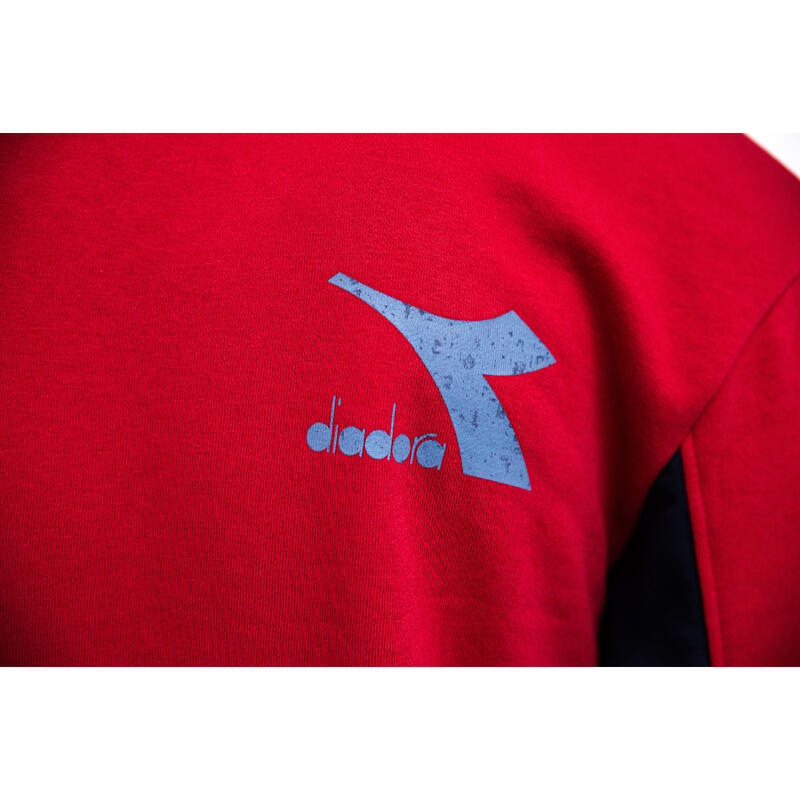 Blusa Diadora Crew Shield, Rojo, Hombre