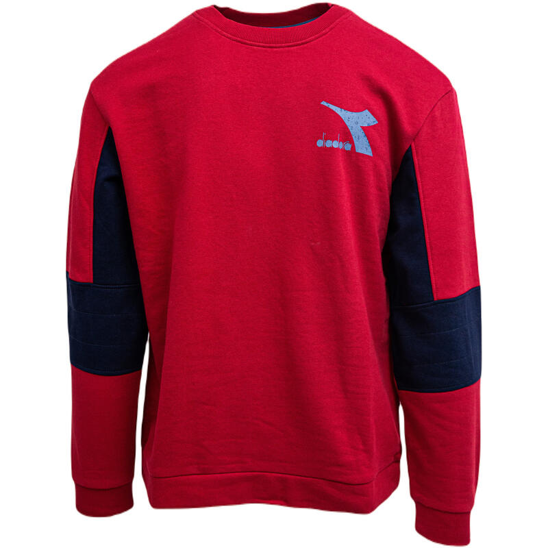 Blusa Diadora Crew Shield, Rojo, Hombre