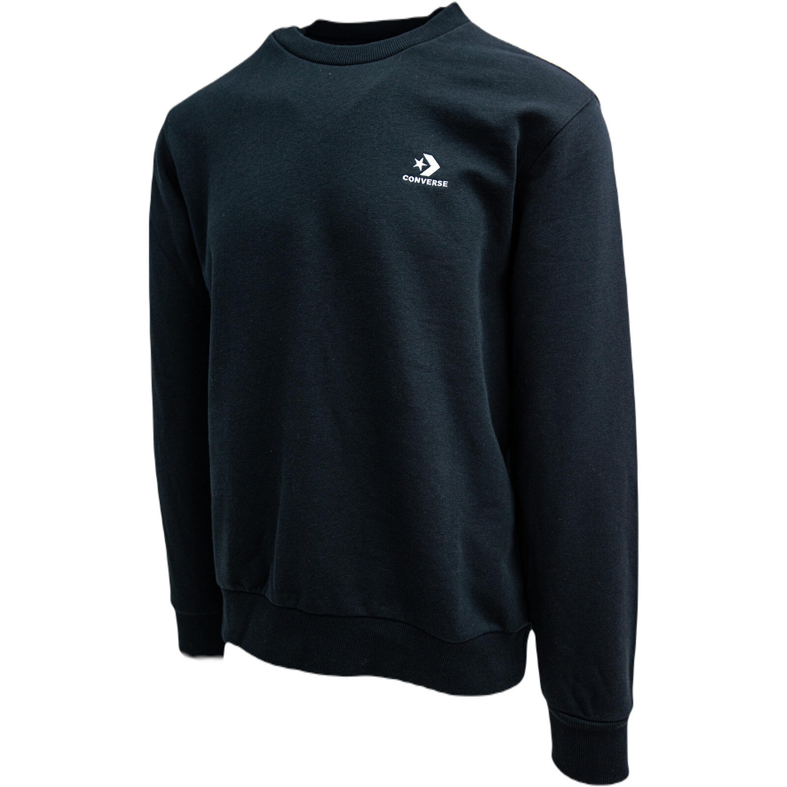 Blusa Converse Emb Crew Ft, Negro, Hombre 3/5