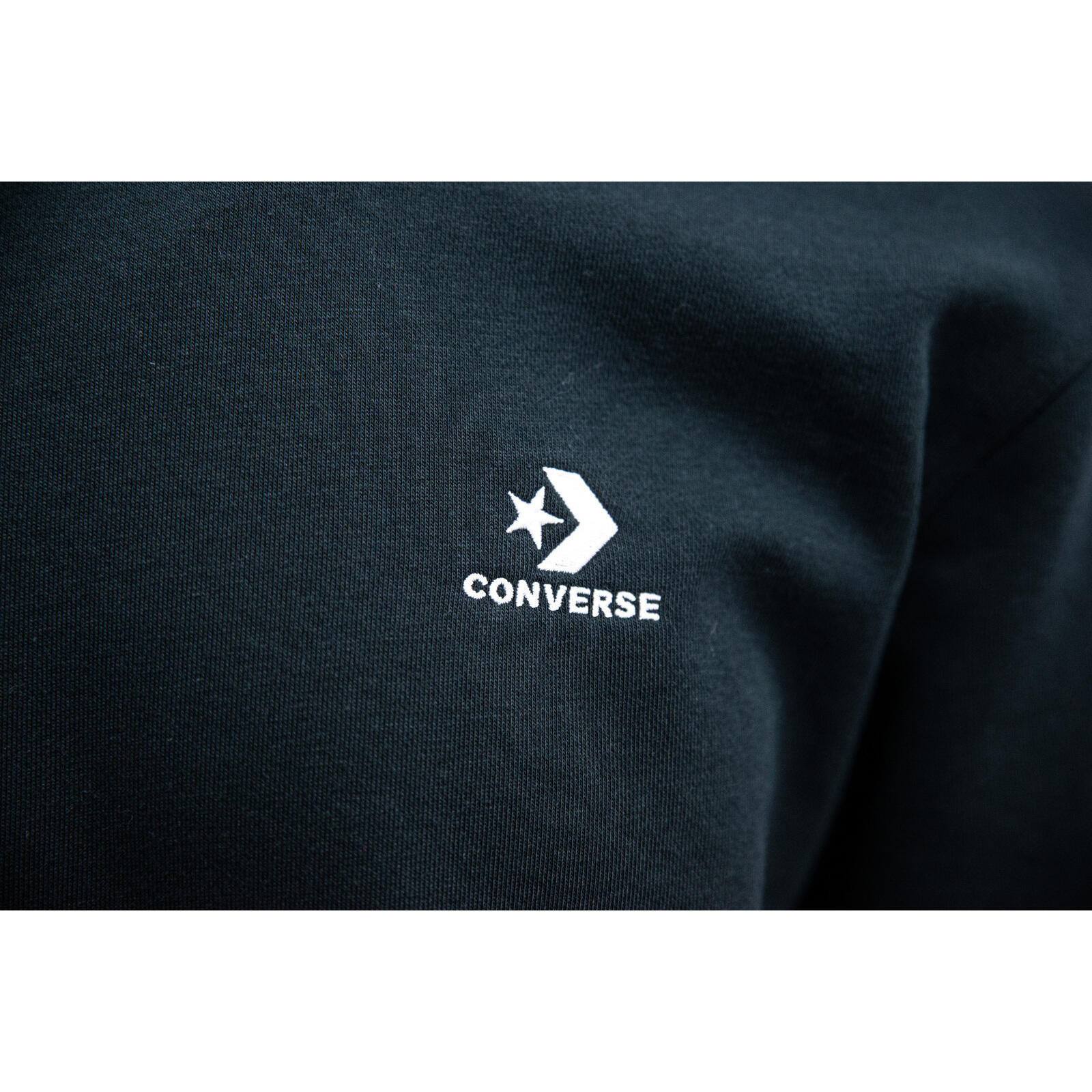 Blusa Converse Emb Crew Ft, Negro, Hombre 5/5