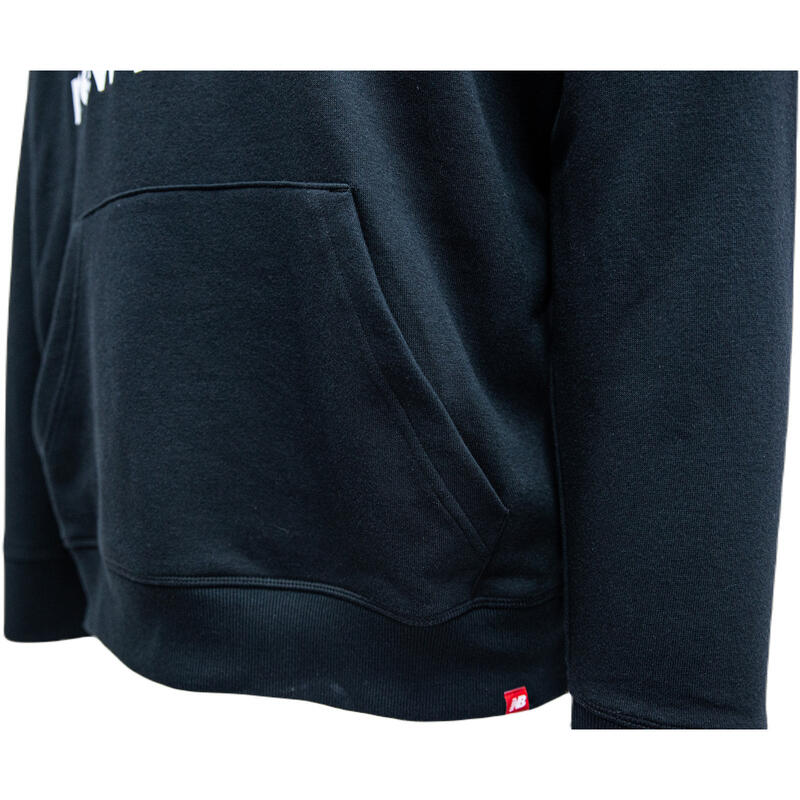 Sudadera New Balance Essentials Stacked Logo Oversized Po, Negro, Mujer