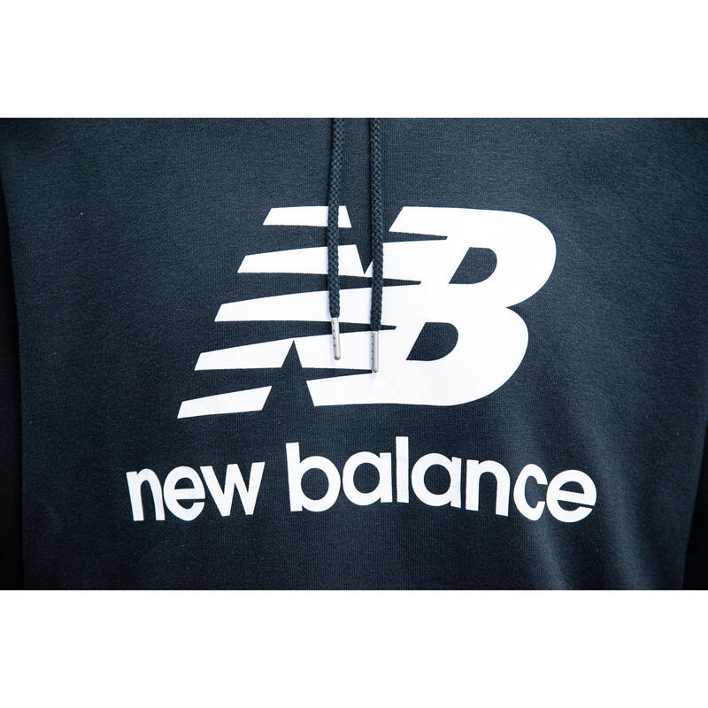 Hanorac femei New Balance Essentials Stacked Logo, Negru