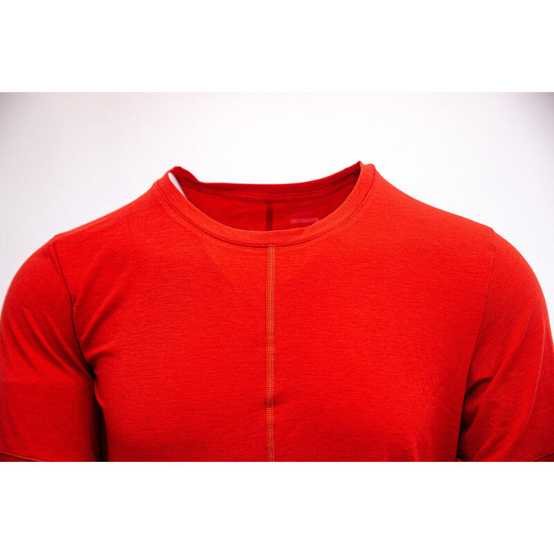 Camiseta de manga corta Nike Yoga Dri-Fit, Rojo, Hombre