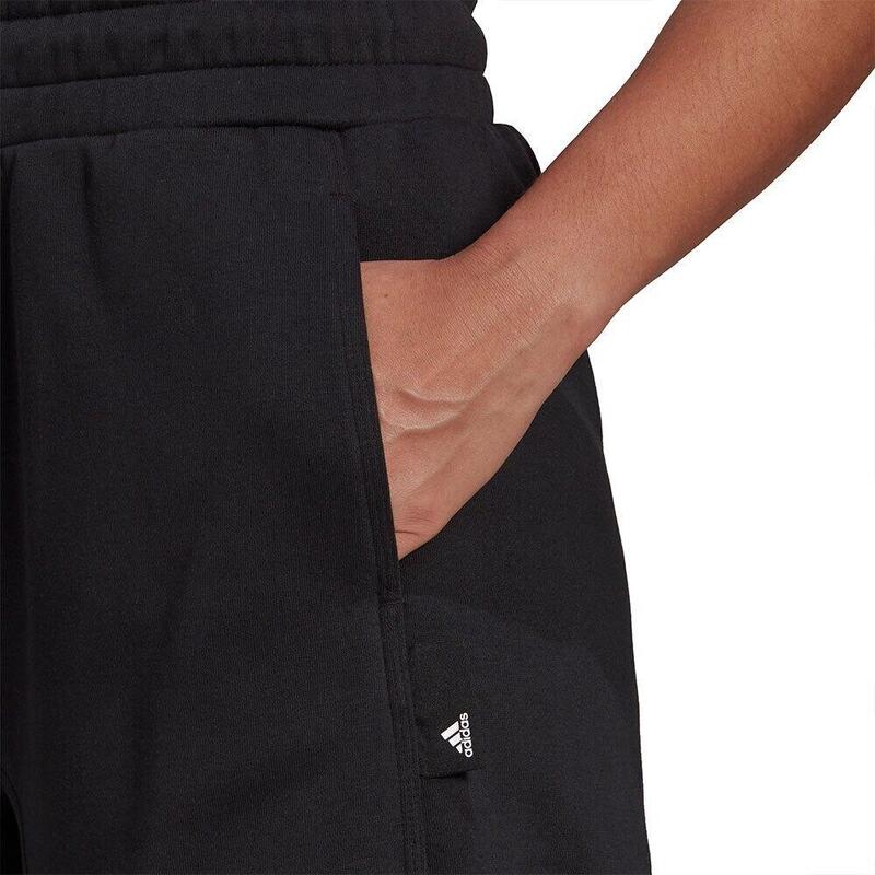 Calça adidas Studio Lounge Fleece, Preto, Mulheres