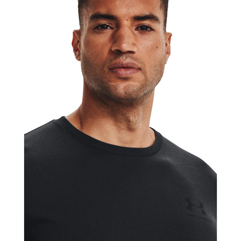 T-shirt Under Armour Sportstyle Left Chest, Noir, Hommes
