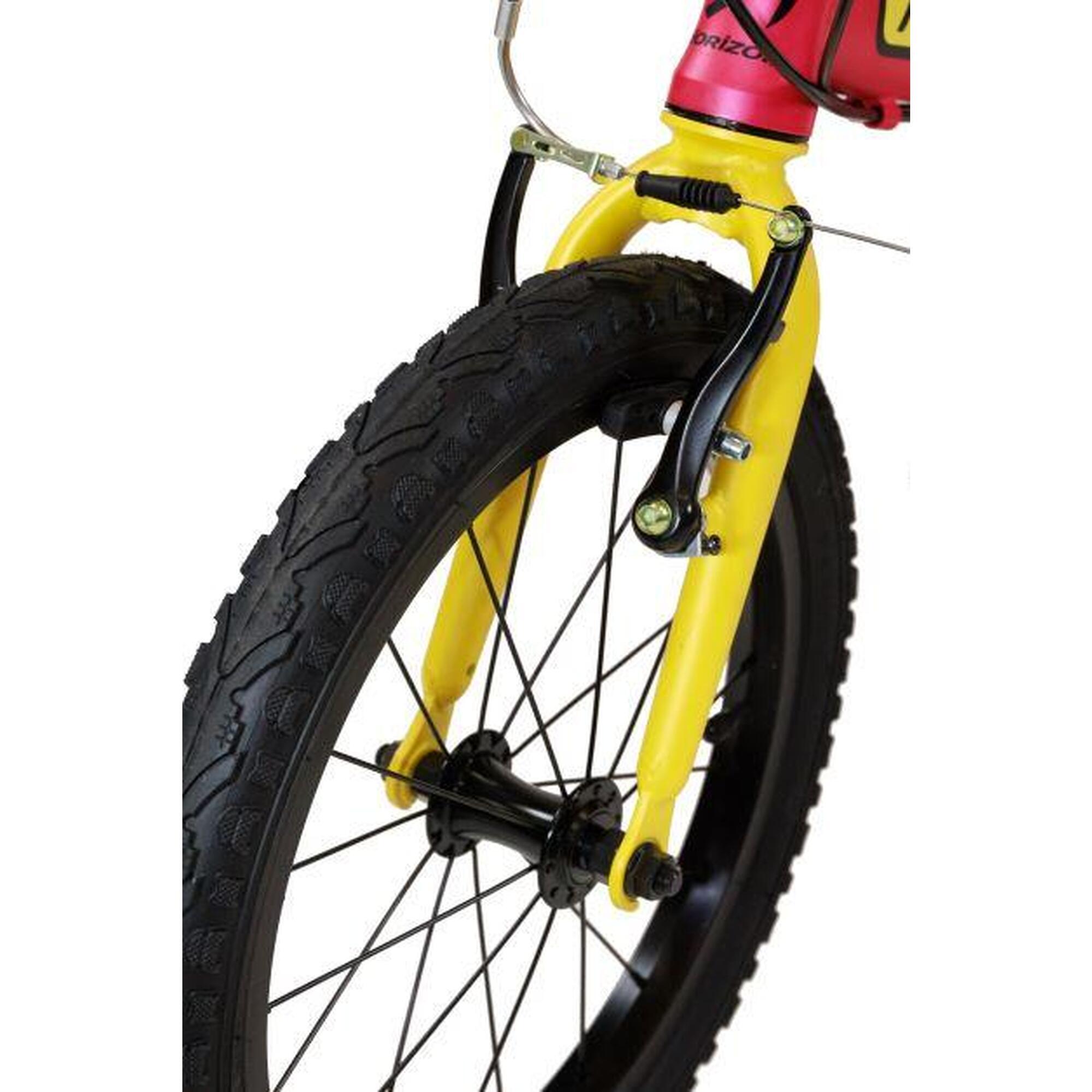 Flip Aluminium Kid Folding Bike 16 inch - Matt Pink Yellow