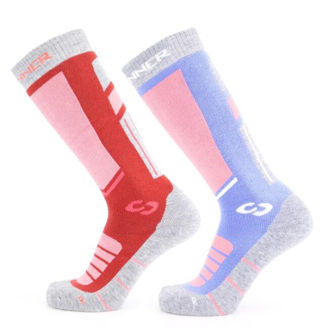 Sosete Ski/Snowboard SINNER Ski Socks Pro Ladies, Albastru/Roz. Femei