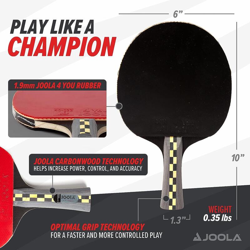Rakietka do tenisa stołowego JOOLA Carbon Pro, zatwierdzona przez ITTF
