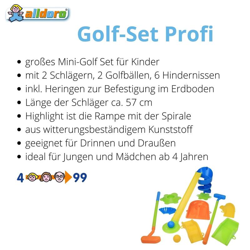 Profi Mini Golf Spiel für Kinder, robuster Kunststoff, für Indoor & Outdoor