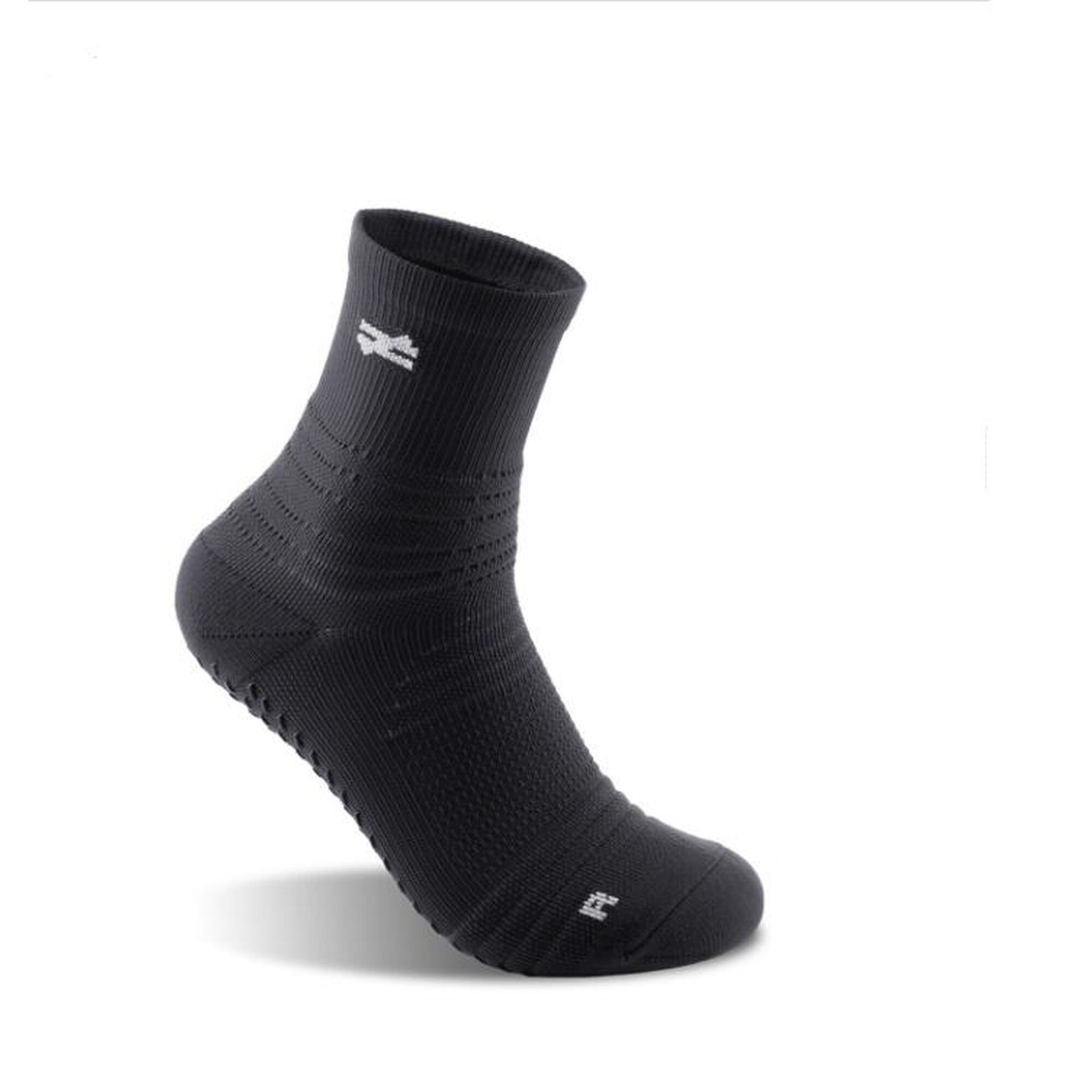 G-ZOX Tech Grip Socks 3 Pairs (White x 2 + Black x 1 - M)