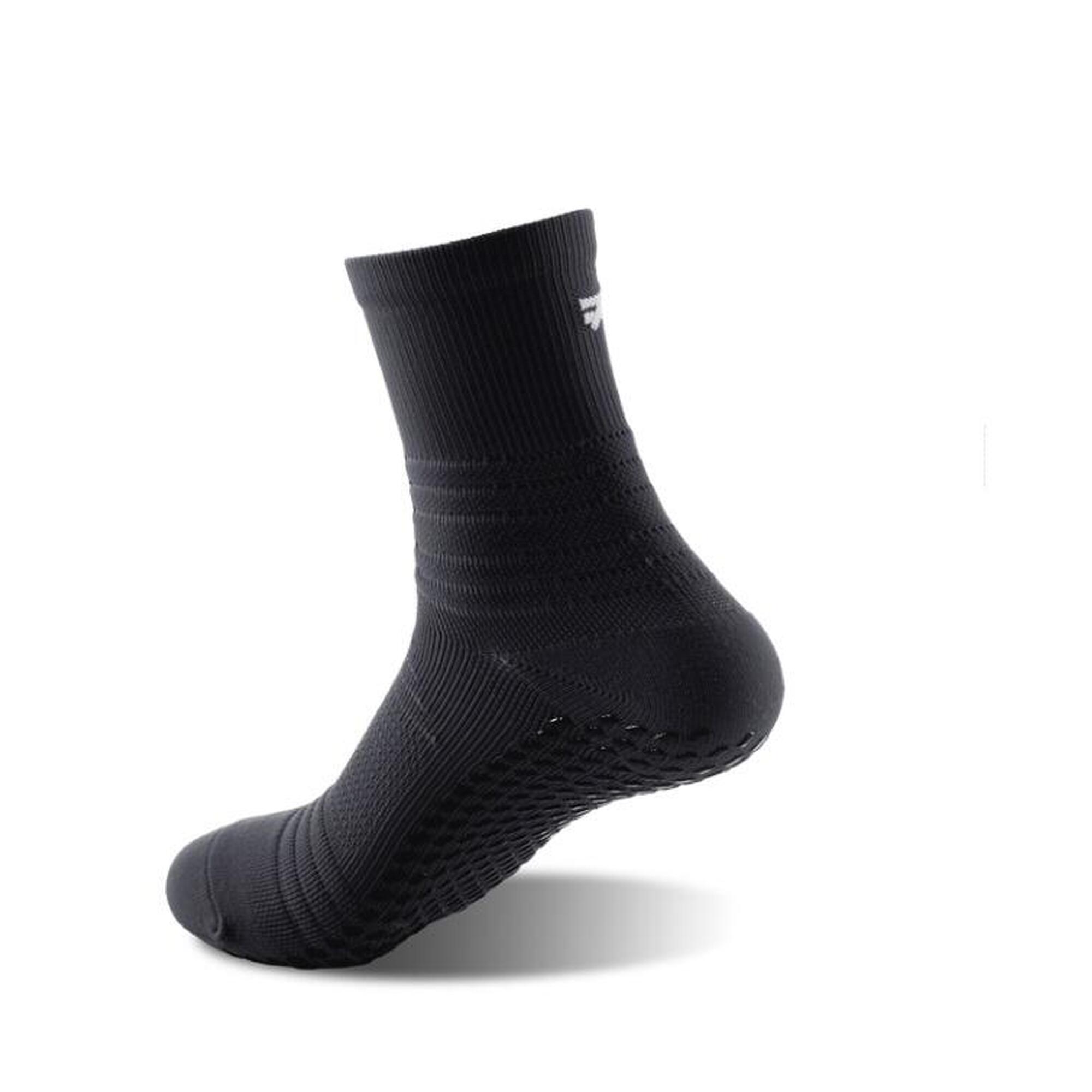 G-ZOX Tech Grip Socks 3 Pairs (Black x 3 - M)