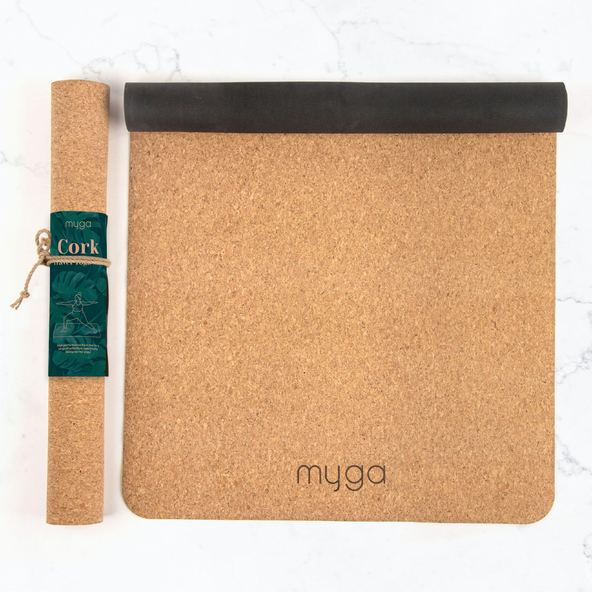 Myga Cork/Rubber Yoga Mat 1/8