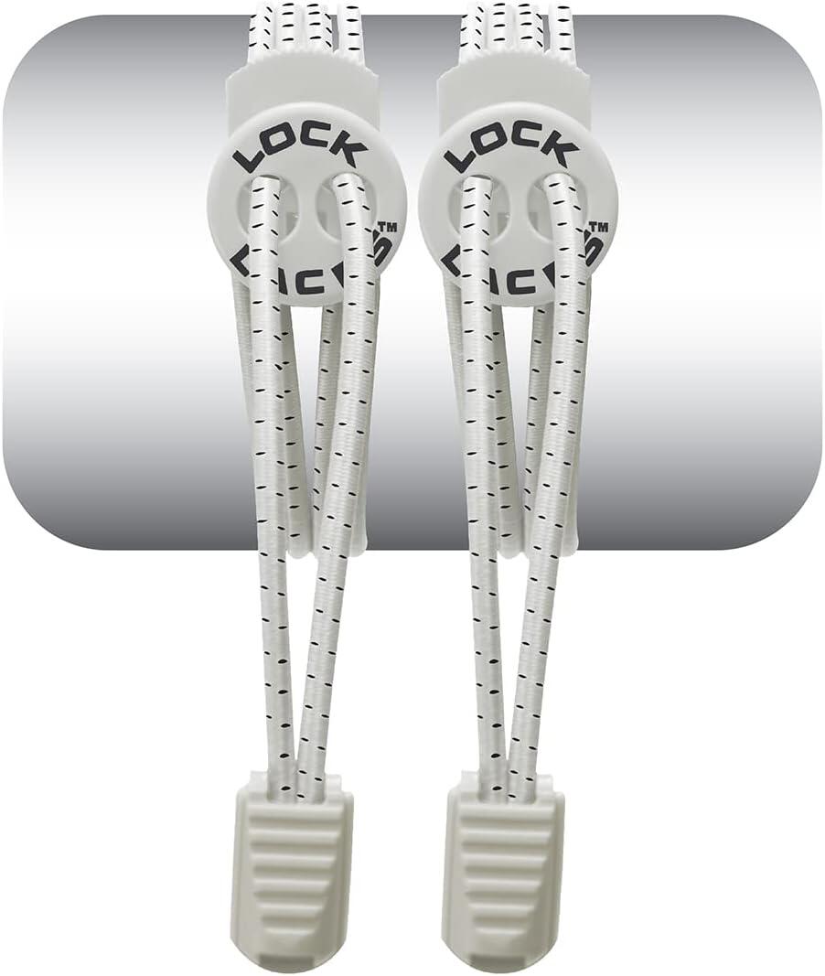 LOCK LACES Atacadores brancos sem cordão