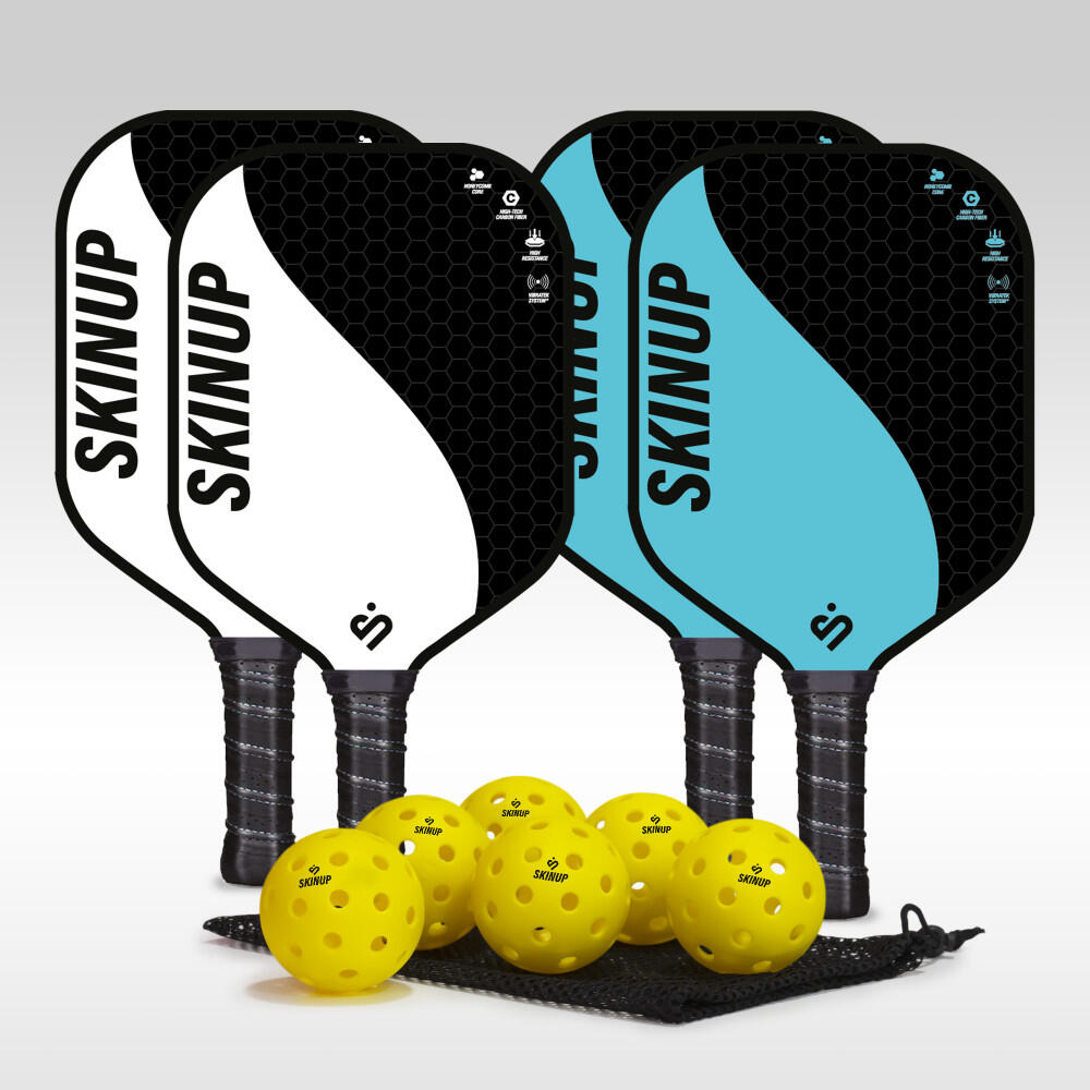 Kit de Pickleball: 4 raquetes Adulto Pro+ com 6 bolas 3/5
