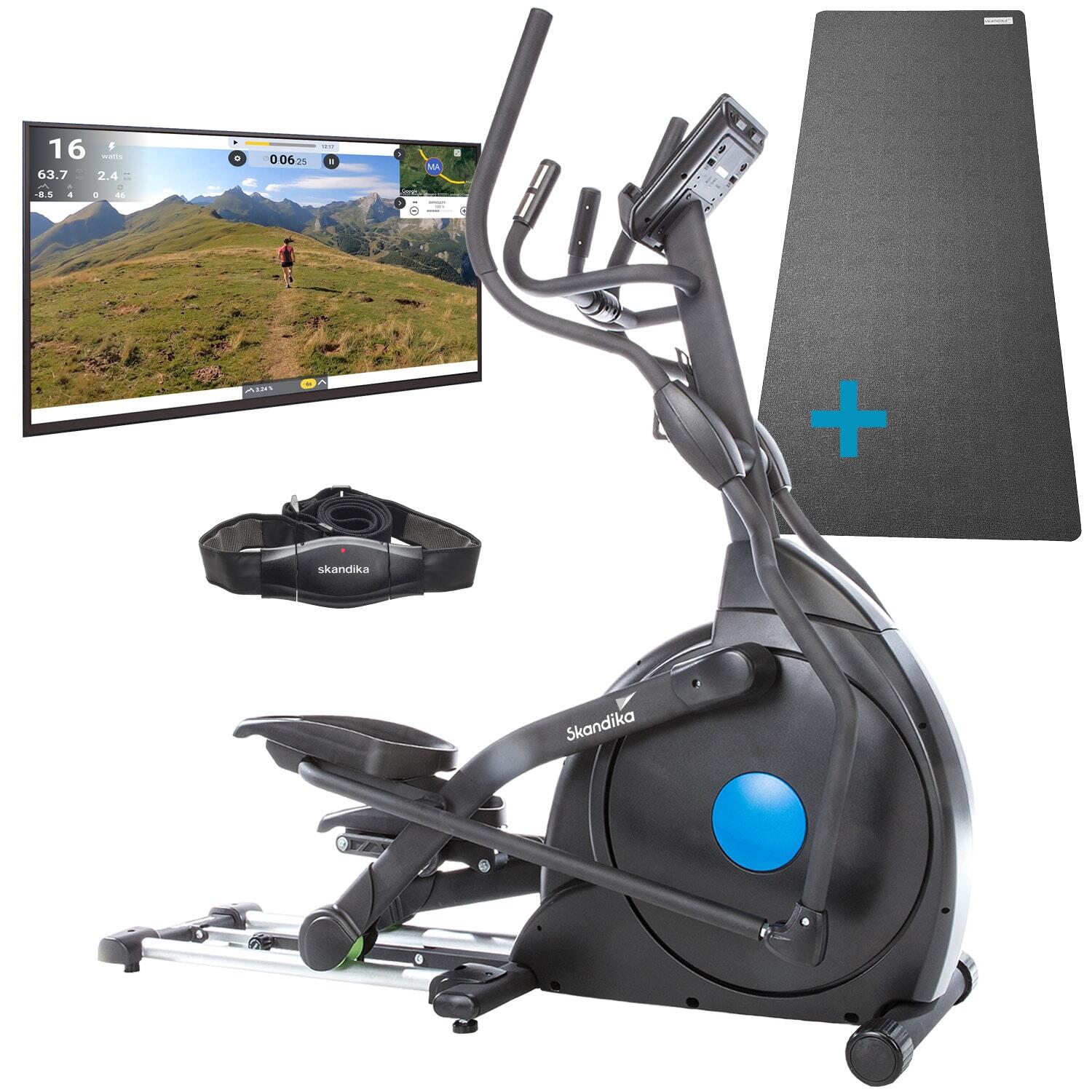 Vélo elliptique CardioCross Carbon Champ - Pliable - Inertie 24,5 kg - connecté 1/7