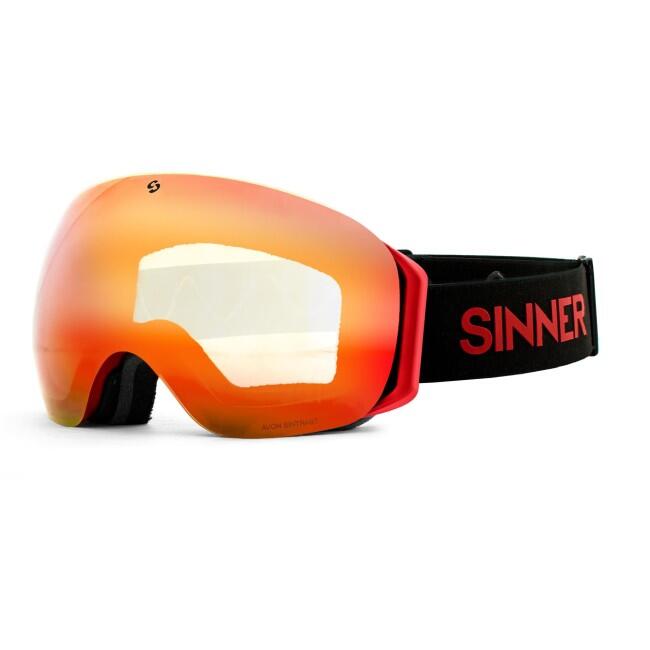 Sí/Snowboard szemüveg, SINNER Avon, Piros