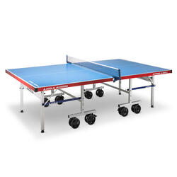 SPORTNOW Mesa de Ping Pong Dobrável com Rodas Mesa de Ping Pong  Profissional para Interior e Exterior Tamanho Padrão com Rede Raquetes e  Bolas 274x152,5x76 cm Azul