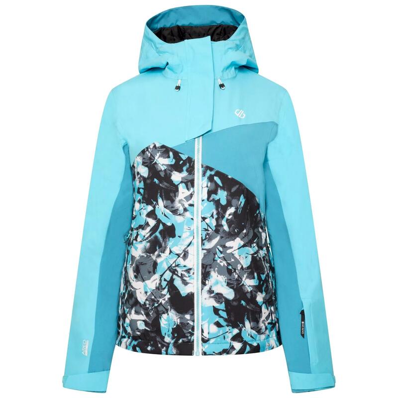 "Determined" Skijacke Wasserfest für Damen Blauer Fluss/Capri-Länge